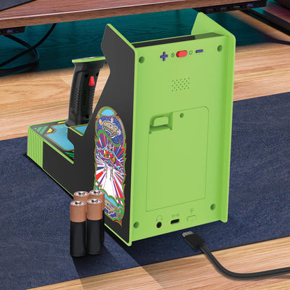 My Arcade Galaga Portable Reto Arcade Joysctick Player (2 Games In 1) - Geen /Black