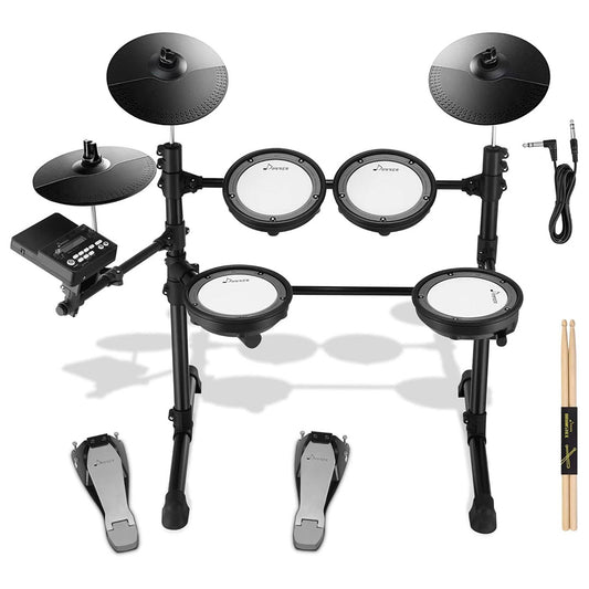 Donner - EC6221 - DED-100 5 Drums 2 Cymbals with Headphone/ Drum/ Stick/ Throne