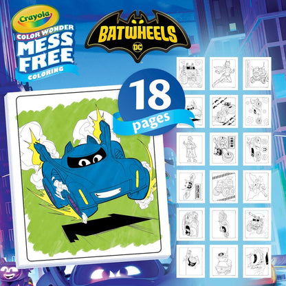 Crayola Color Wonder Batwheels Mess-Free Coloring Markers Set