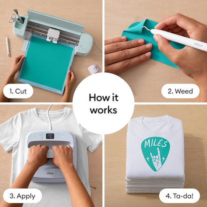 Cricut® Value Teal Iron-On (12 in x 20 ft) - HTV Heat Transfer Vinyl