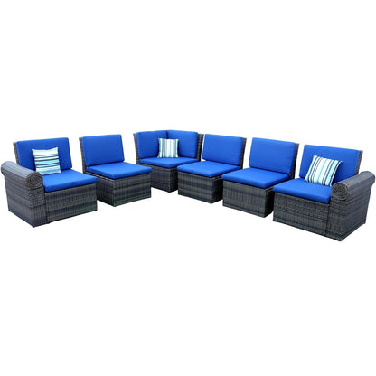 Procamp Atlan Majlis Rattan set Luxury 7-Seater Outdoor Sofa Set