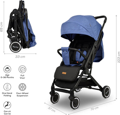 Nurtur Bravo Baby/Kids Travel Stroller - Blue