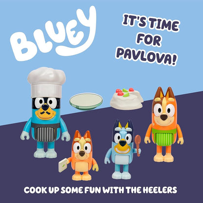 Bluey S13 Lets Play Chef Figure 4pk Pavlova