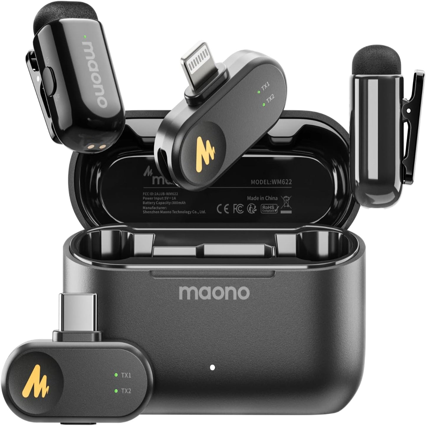 Maono - WM622 PBC2 Wireless Lavalier Microphone