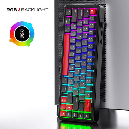 Cybeart Akula 65 - Compact 65% Tri-Mode Wireless RGB Gaming Keyboard - Signature Edition