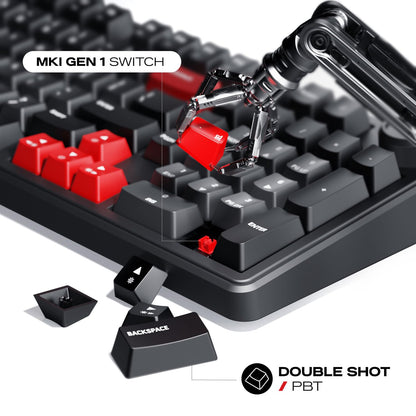 Cybeart Akula 99 - Compact Full Size Tri-Mode Wireless RGB Gaming Keyboard - Signature Edition