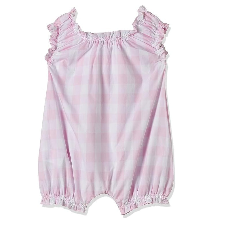 MOON 100% Cotton  Romper 0-3M Pink - Pink Gingham