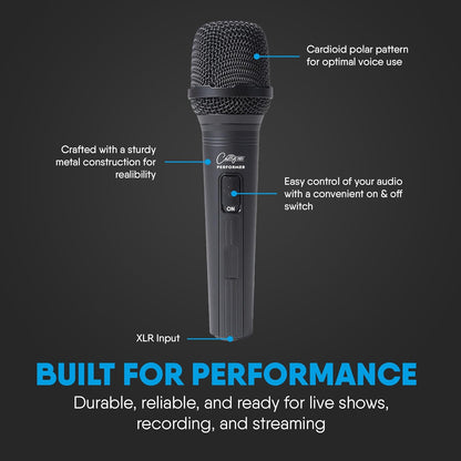 Carry-On Dynamic Microphone with XRL-Jack Cable - Black Color