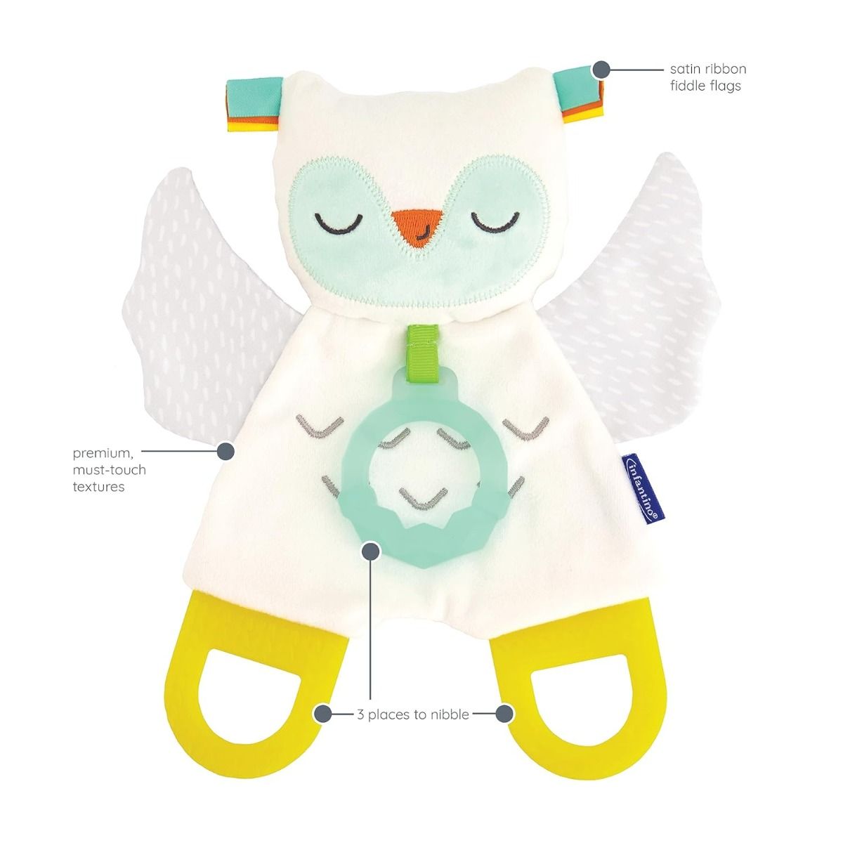 Infantino - Glow In The Dark Cuddle And Teether - Owl
