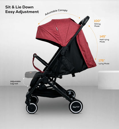 Nurtur Bravo Baby/Kids Travel Stroller - Red