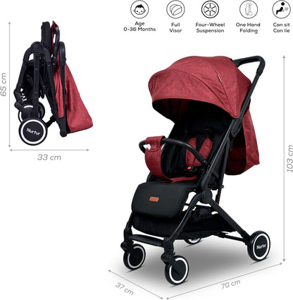 Nurtur Bravo Baby/Kids Travel Stroller - Red