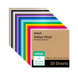 Cricut Value Permanent Vinyl Rainbow Sampler 12in x 12in 25 ct