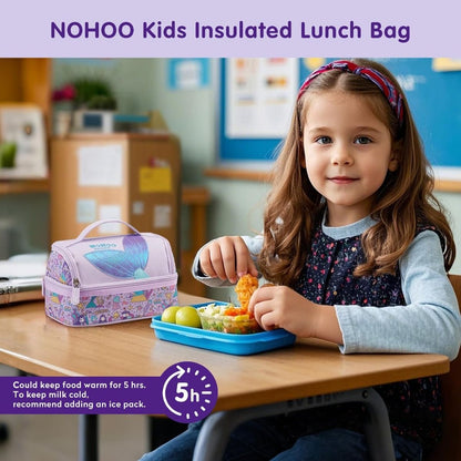 Nohoo - Mermaid Insulated Lunch Bag - Purple