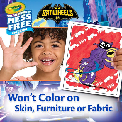 Crayola Color Wonder Batwheels Mess-Free Coloring Markers Set