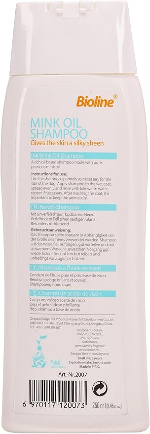 Bioline Mink Oil Dog Shampoo[Volume - 1L]