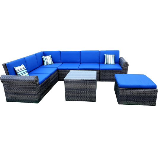 Procamp Atlan Majlis Rattan set Luxury 7-Seater Outdoor Sofa Set
