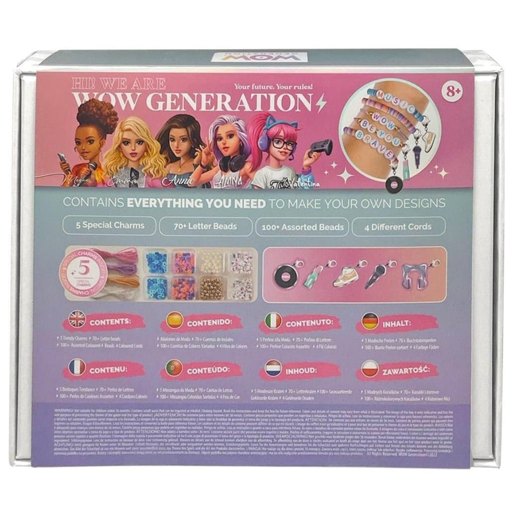 WOW Generation - Deluxe DIY Kit With 5 Metal Charms Bracelets