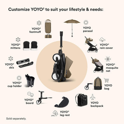 Stokke YOYO3 Black Frame & 6+ Toffee Bundle