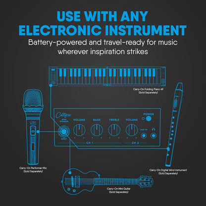 Carry-On Mini 6-Watt Speaker Bundle With Extension Speaker and Power Supply