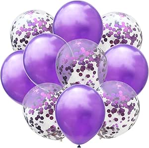 Balloons Decorations Set Purple 10pcs