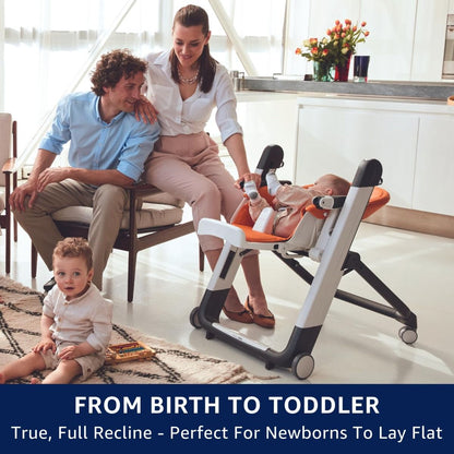 Peg Perego - Siesta Follow Me Highchair - Arancia