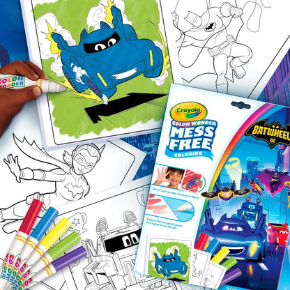 Crayola Color Wonder Batwheels Mess-Free Coloring Markers Set