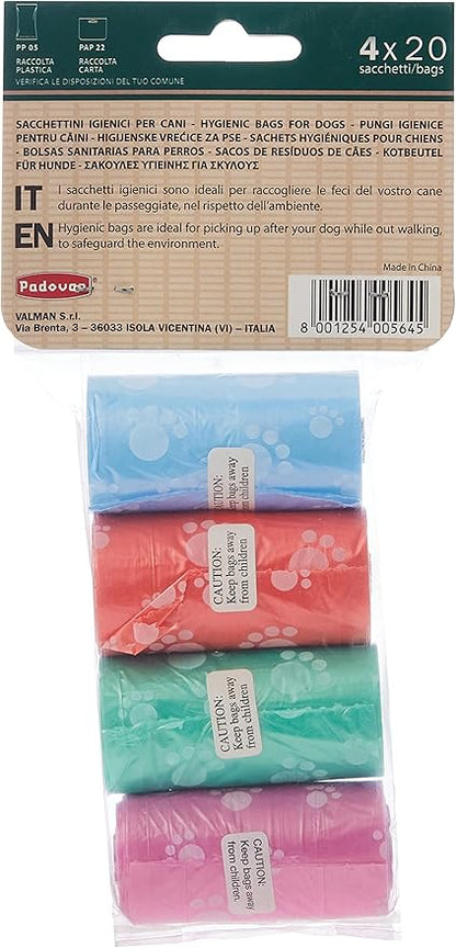 Padovan Waste Bags Coloured 4Rolls 80Bags
