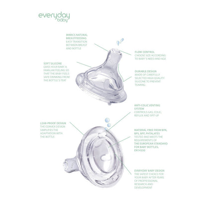 Everyday Baby - Anti Colic Nipple - Large