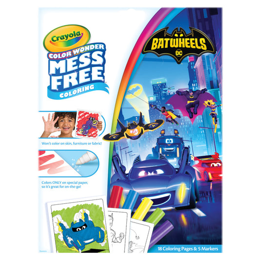 Crayola Color Wonder Batwheels Mess-Free Coloring Markers Set