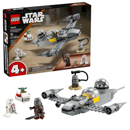 LEGO Star Wars: The Mandalorian Mando and Grogu’s N-1 Starfighter 75410
