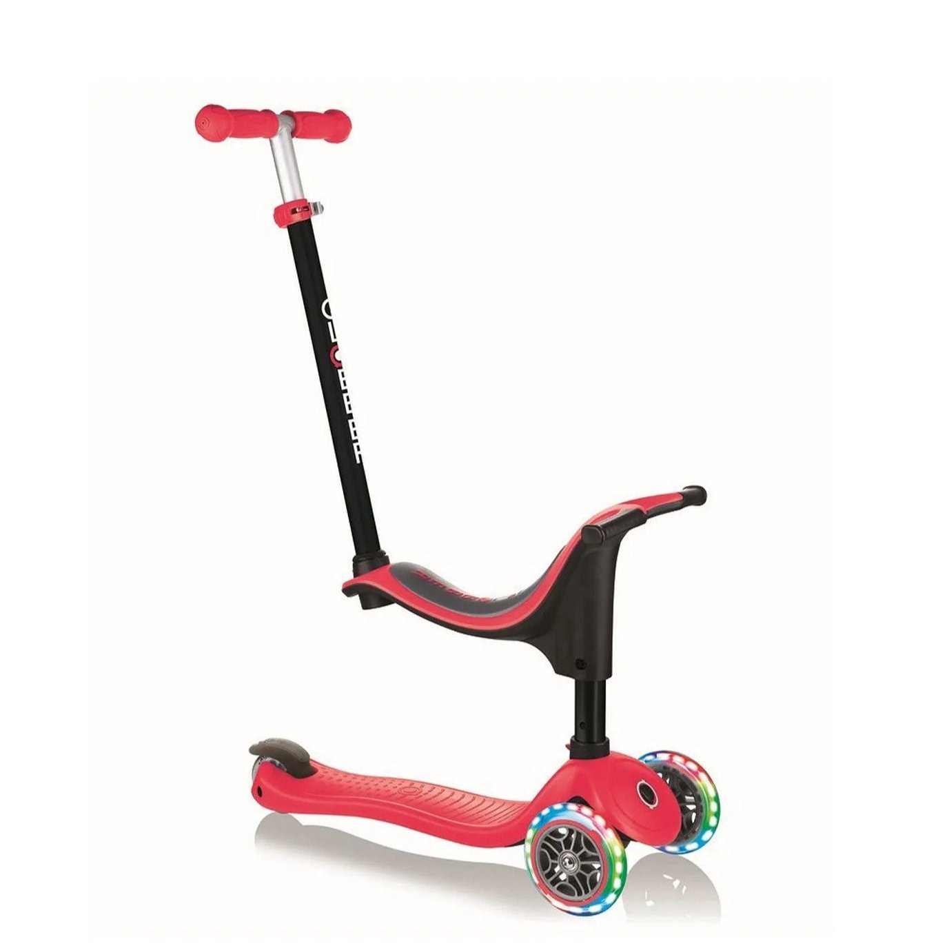 Globber - Go Up Sporty Lights All-in-one Scooter With Seat - New Red