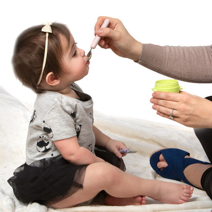 Melii Detachable Spoon & Fork With Carrying Case - Pink/Purple