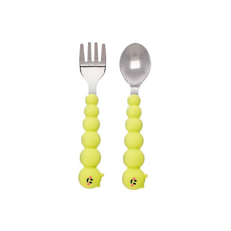 Melii Silicone Caterpillar Spoon & Fork Set