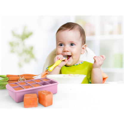 Melii Silicone Baby Food Freezer Tray 2 oz - Pink