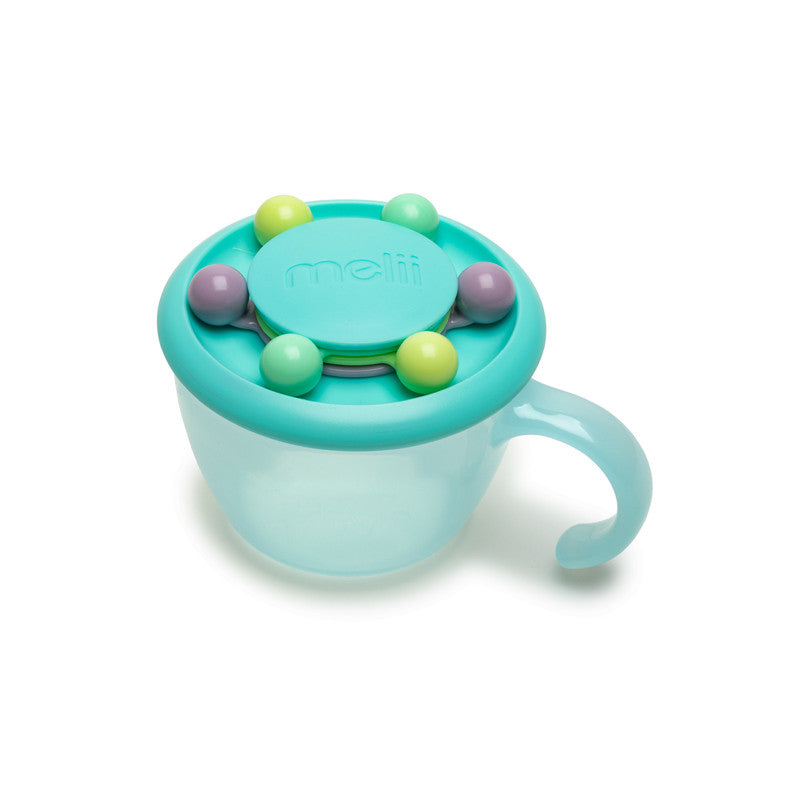 Melii Abacus Snack Container With Finger Trap - Turquoise