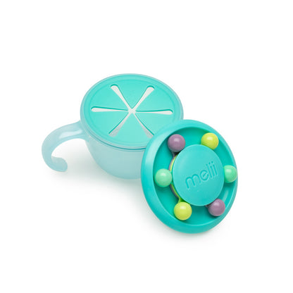 Melii Abacus Snack Container With Finger Trap - Turquoise