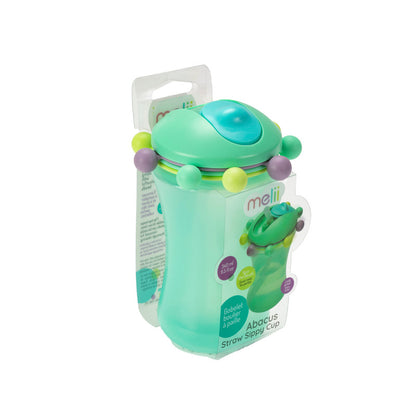 Melii Abacus Straw Sippy Cup 340ml - Mint