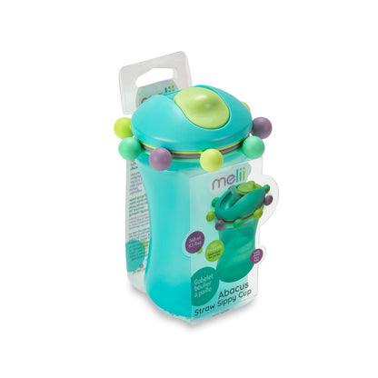 Melii Abacus Straw Sippy Cup 340ml - Turquoise