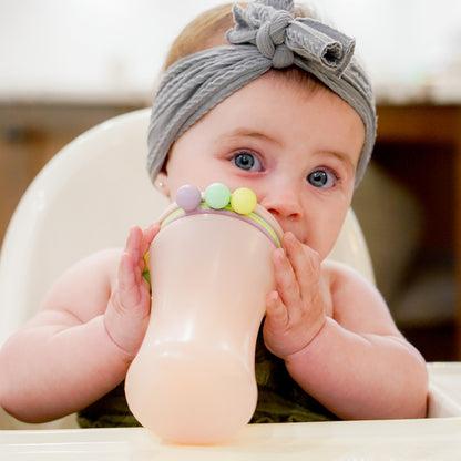 Melii Abacus Straw Sippy Cup 340ml - Pink