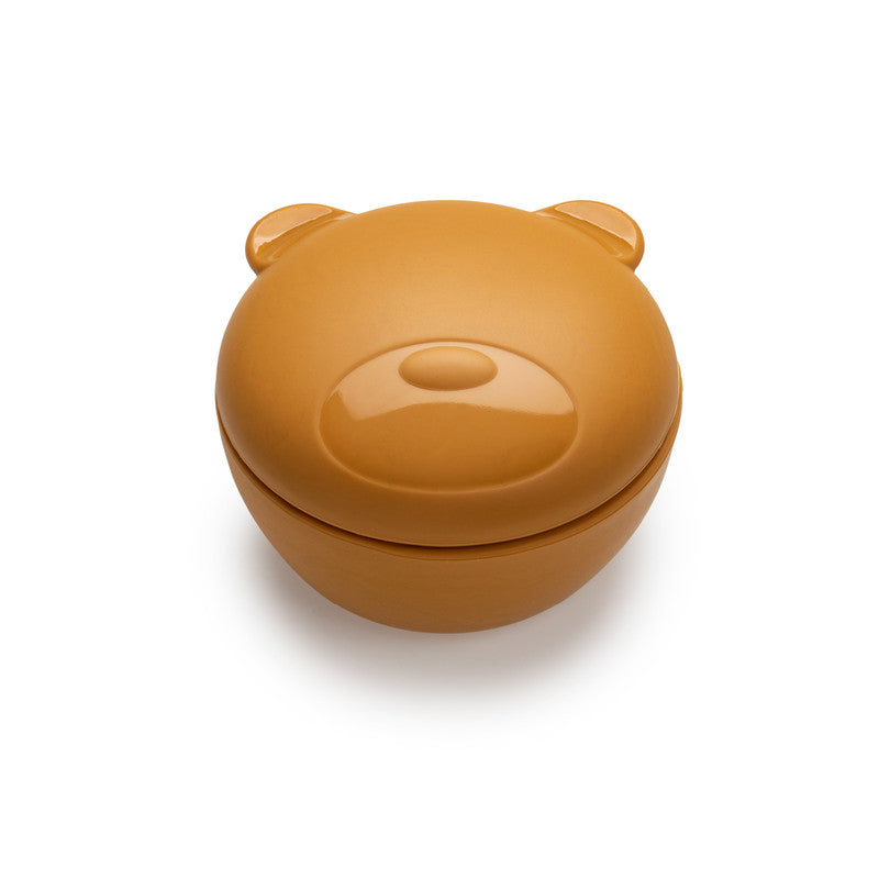 Melii Silicone Bowl with Lid 350 ml - Brown Bear