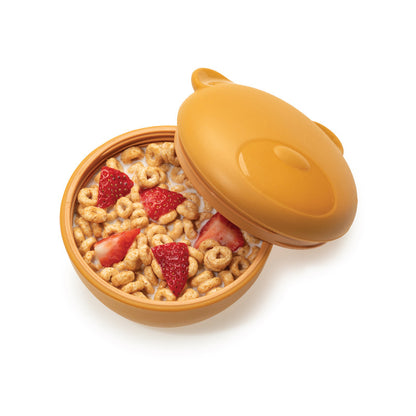 Melii Silicone Bowl with Lid 350 ml - Brown Bear