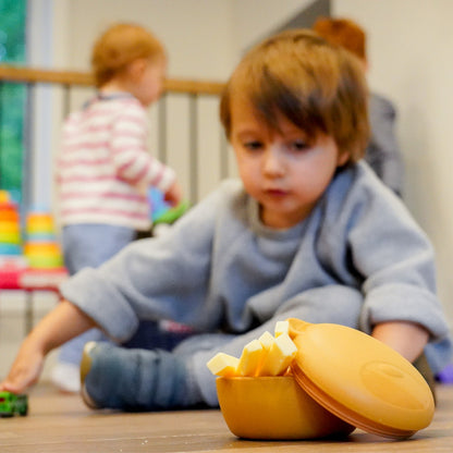 Melii Silicone Bowl with Lid 350 ml - Brown Bear