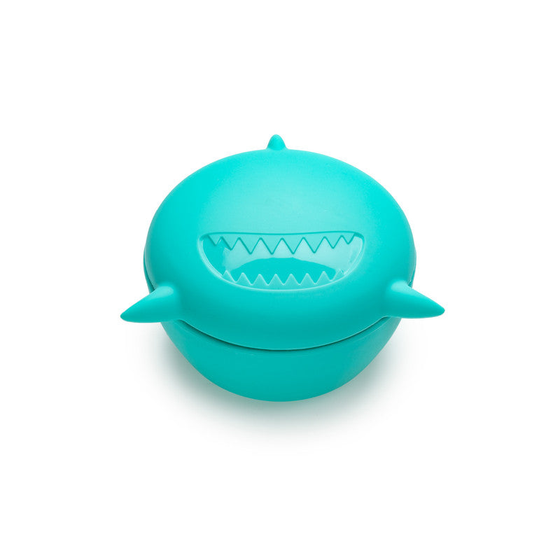 Melii Silicone Bowl with Lid 350 ml - Turquoise Shark