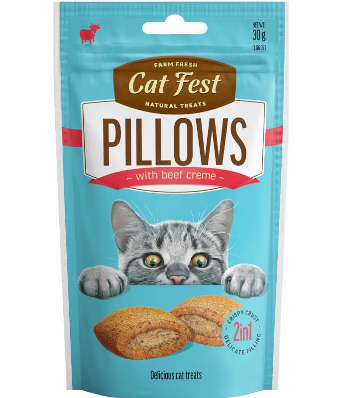 Cat Fest Pillows with Beef Cream for Cat 30gm