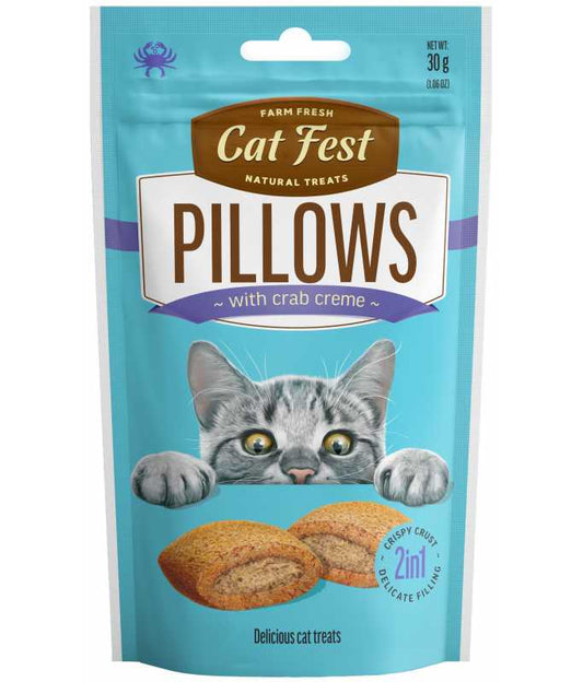Cat Fest Pillows With Crab Cream for Cat 30gm