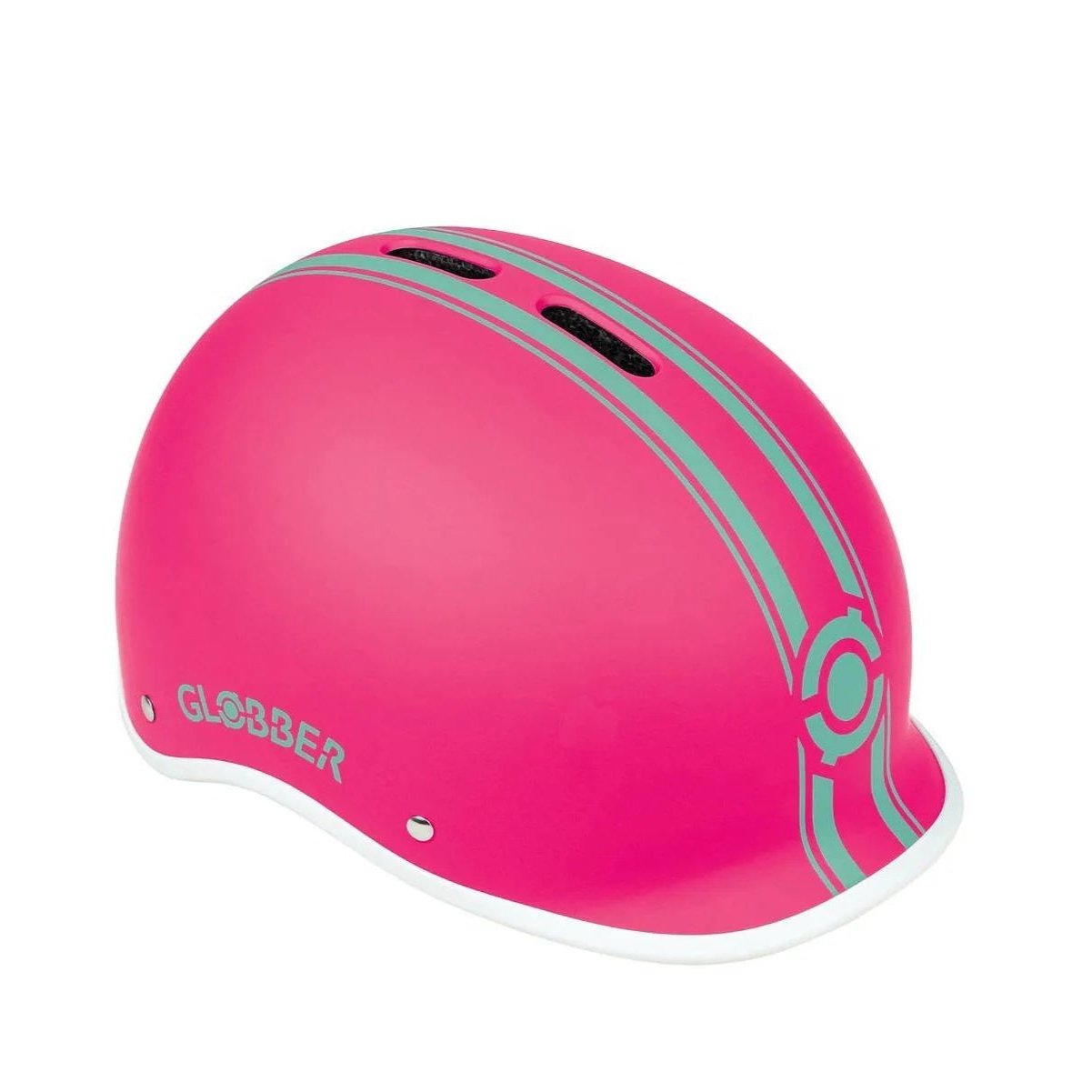 Globber - Ultimum Helmet, ABS Shell, LED Lights, Foam Pads, 3 Years+, 80 x 23 x 28.5 cm - Fuchsia