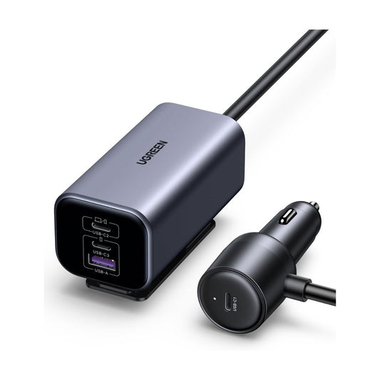UGreen 4 Port GaN Fast Car Charger 150W Max 3 x USB-C & 1 x USB-А
