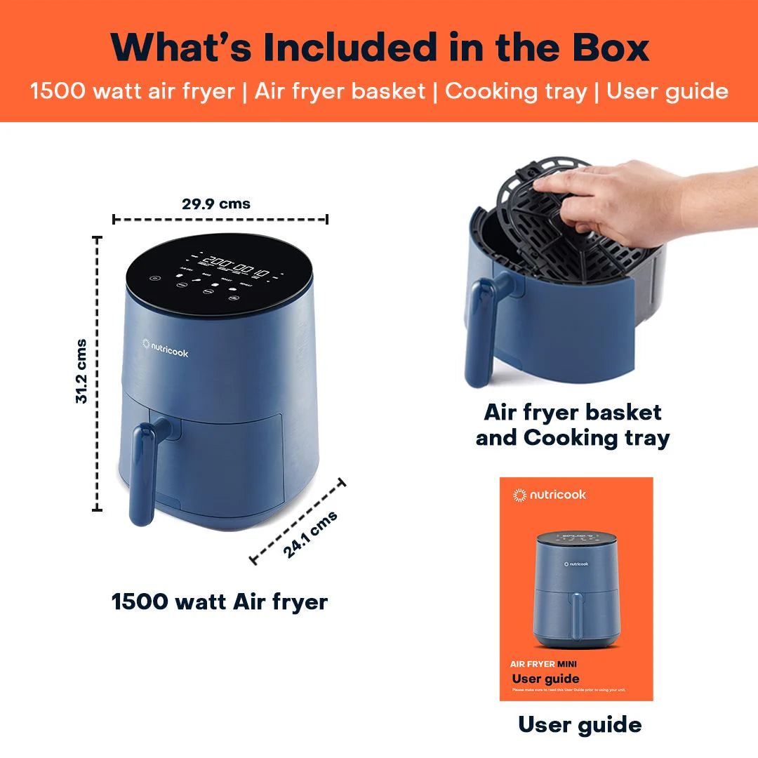 Nutricook - Air Fryer Mini v2 3.3L - Blue