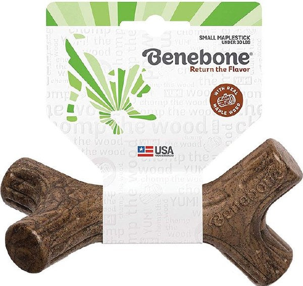 Benebone Maplestick Dog Chew Toy for Aggressive Chewer with Real Maplewood Small