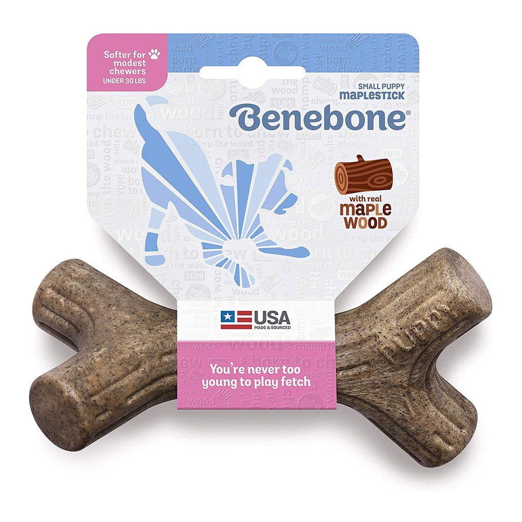 Benebone Puppy Maplestick Dog Chew Toy Softer for Modest Chewers Small